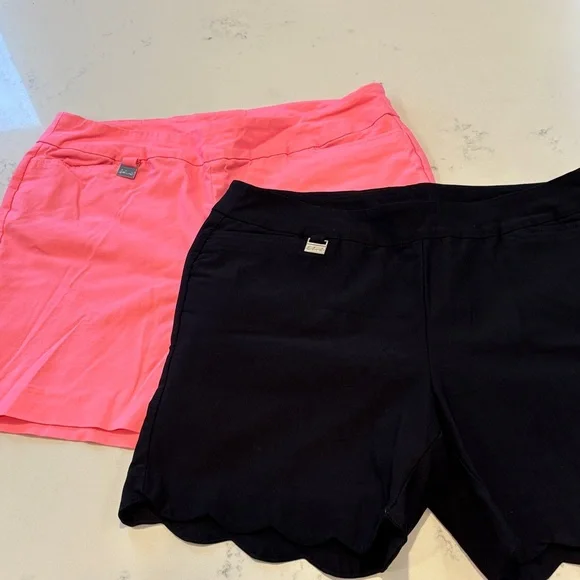 Lulu-B Women's Black and Pink Shorts Set - Picture 1 of 8